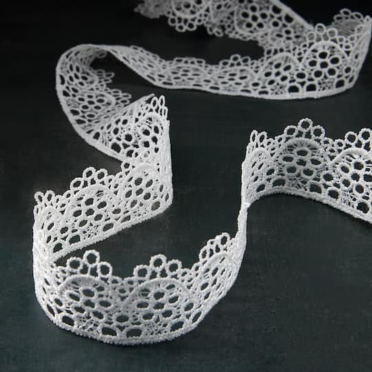 1.5" x 3yd. Lace Flower Ribbon by Celebrate It®